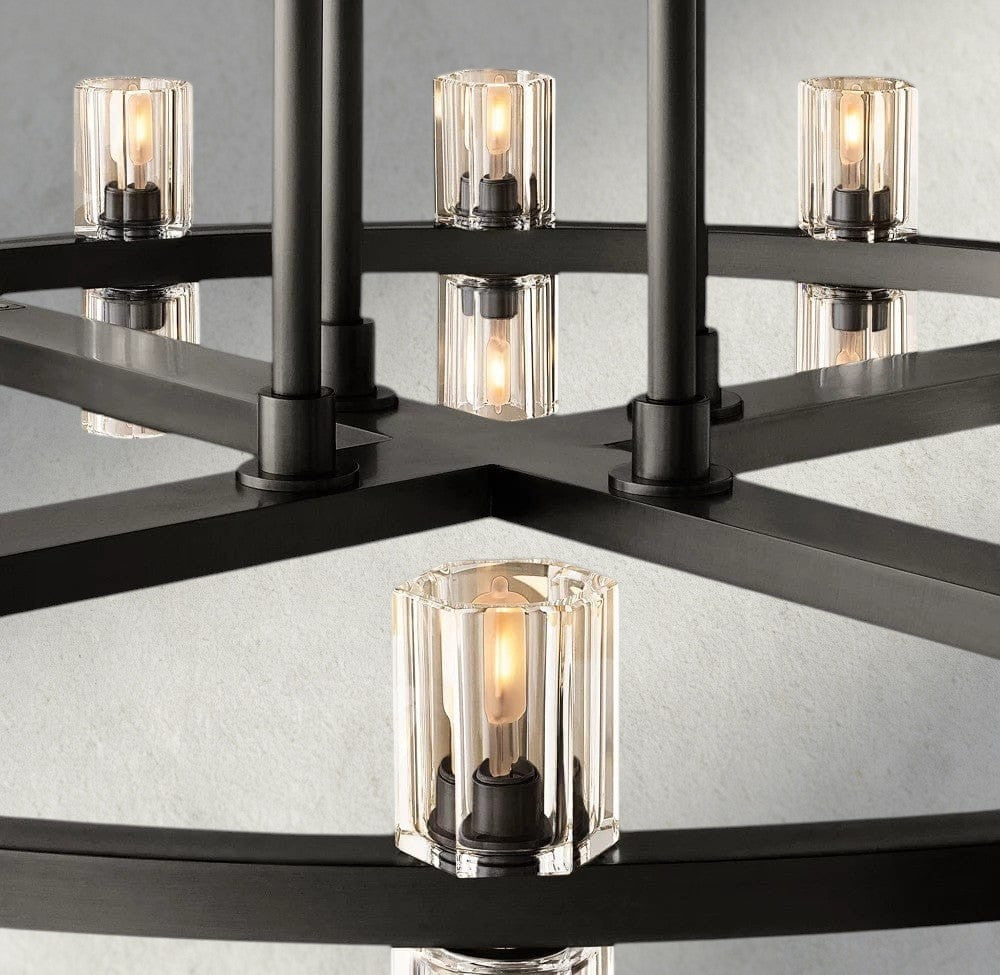 Arcachon LED Round Two-Tier Chandelier 60"-chandelier-Briglighting