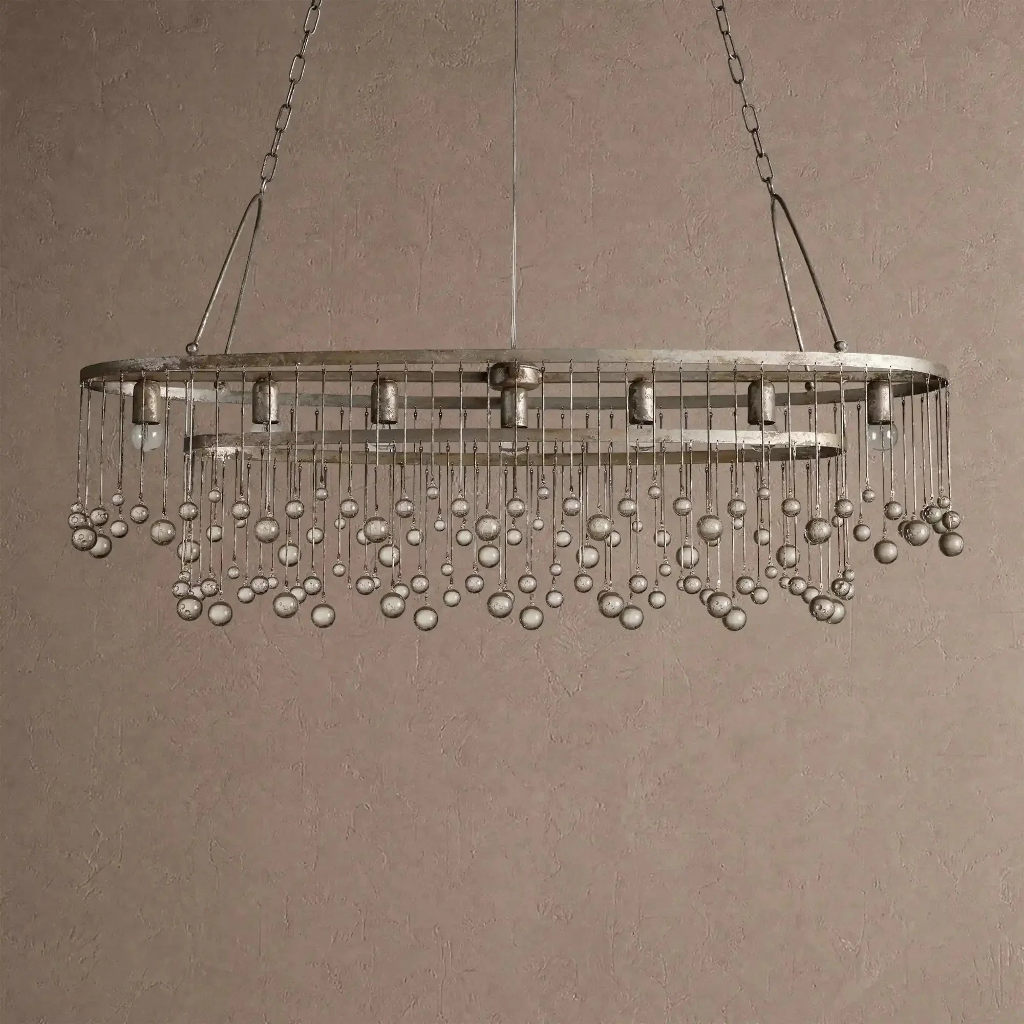 Aubrey 7 Light Oval Chandelier - BlackBriglighting