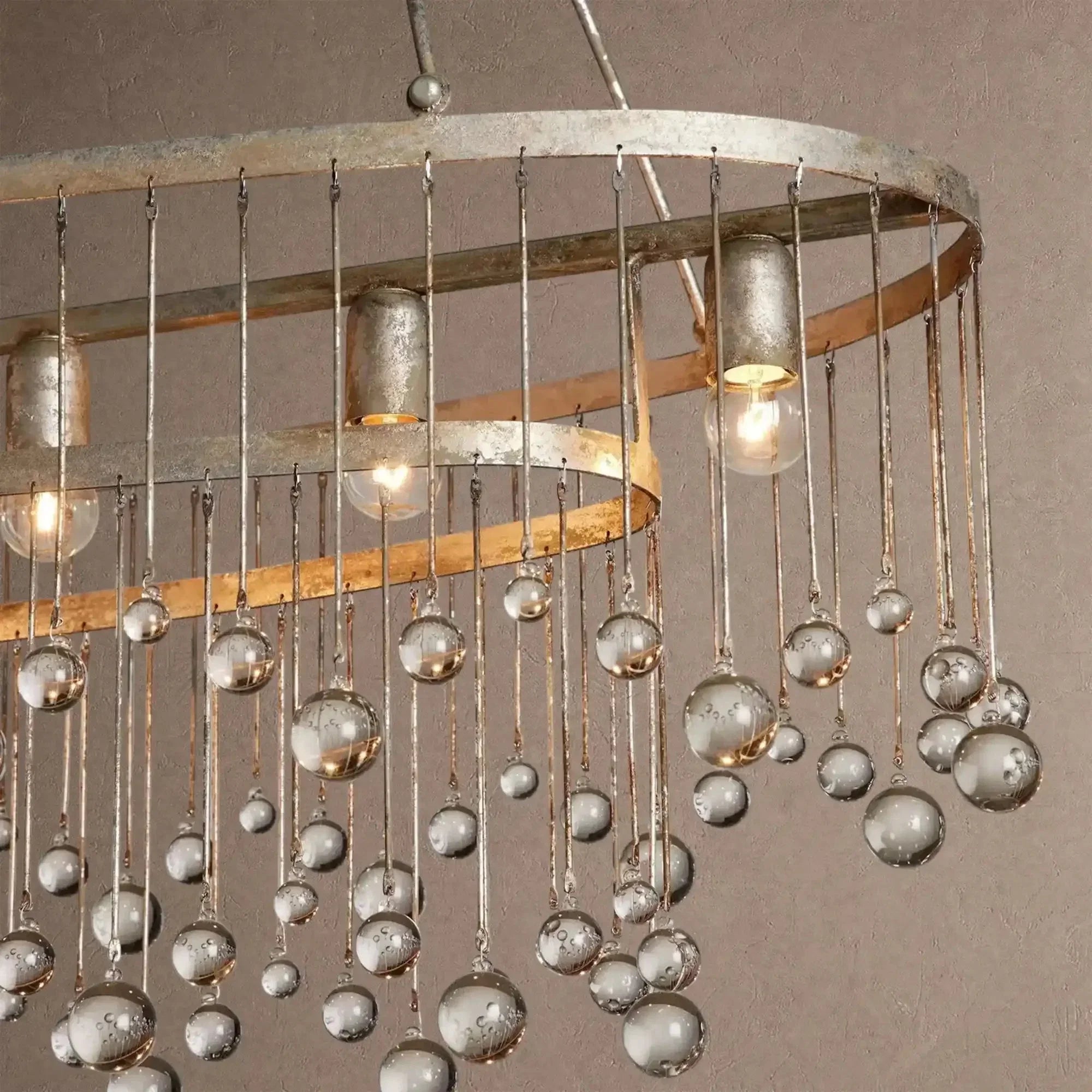 Aubrey 7 Light Oval Chandelier - BlackBriglighting