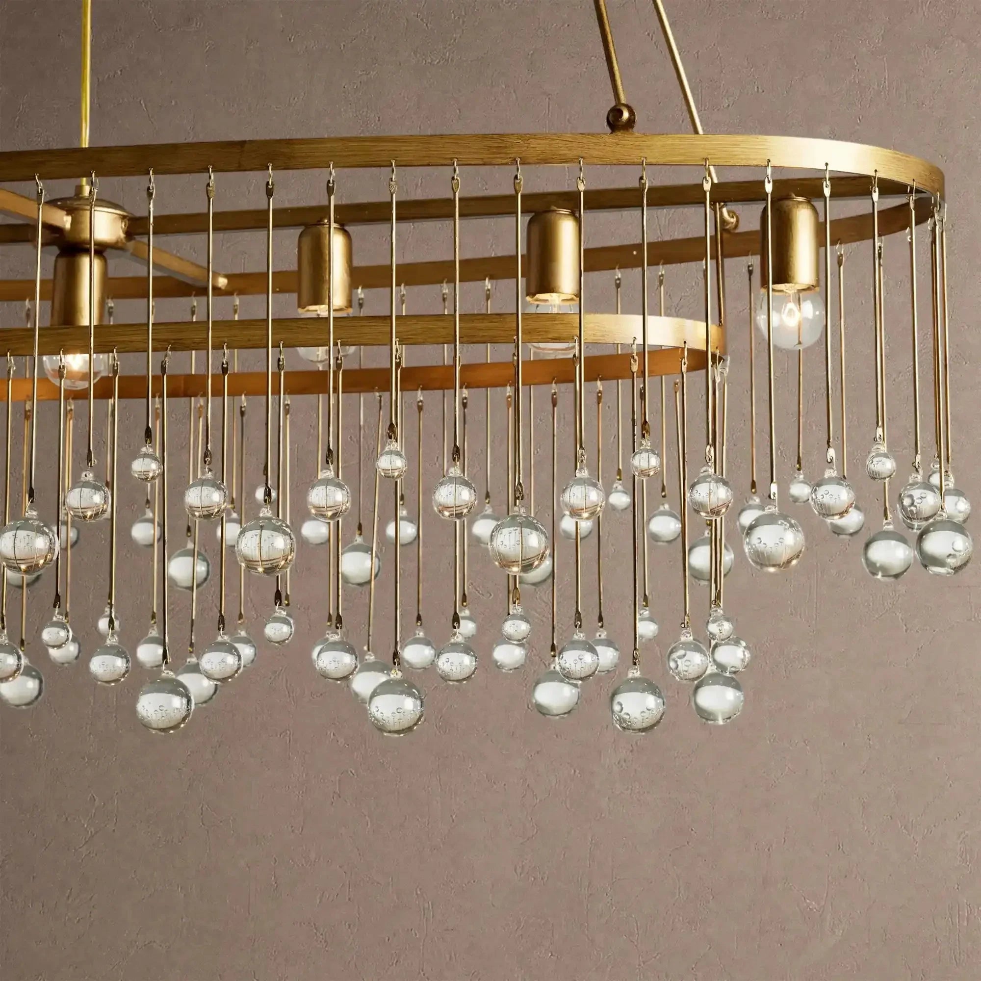Aubrey 7 Light Oval Chandelier - BlackBriglighting