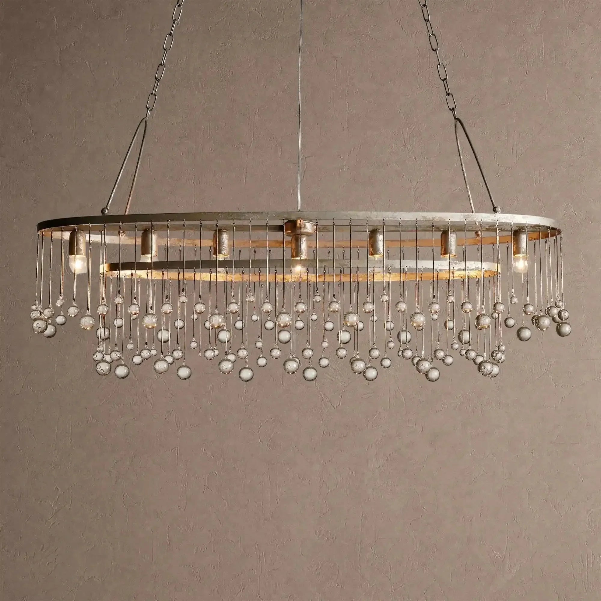 Aubrey 7 Light Oval Chandelier - BlackBriglighting