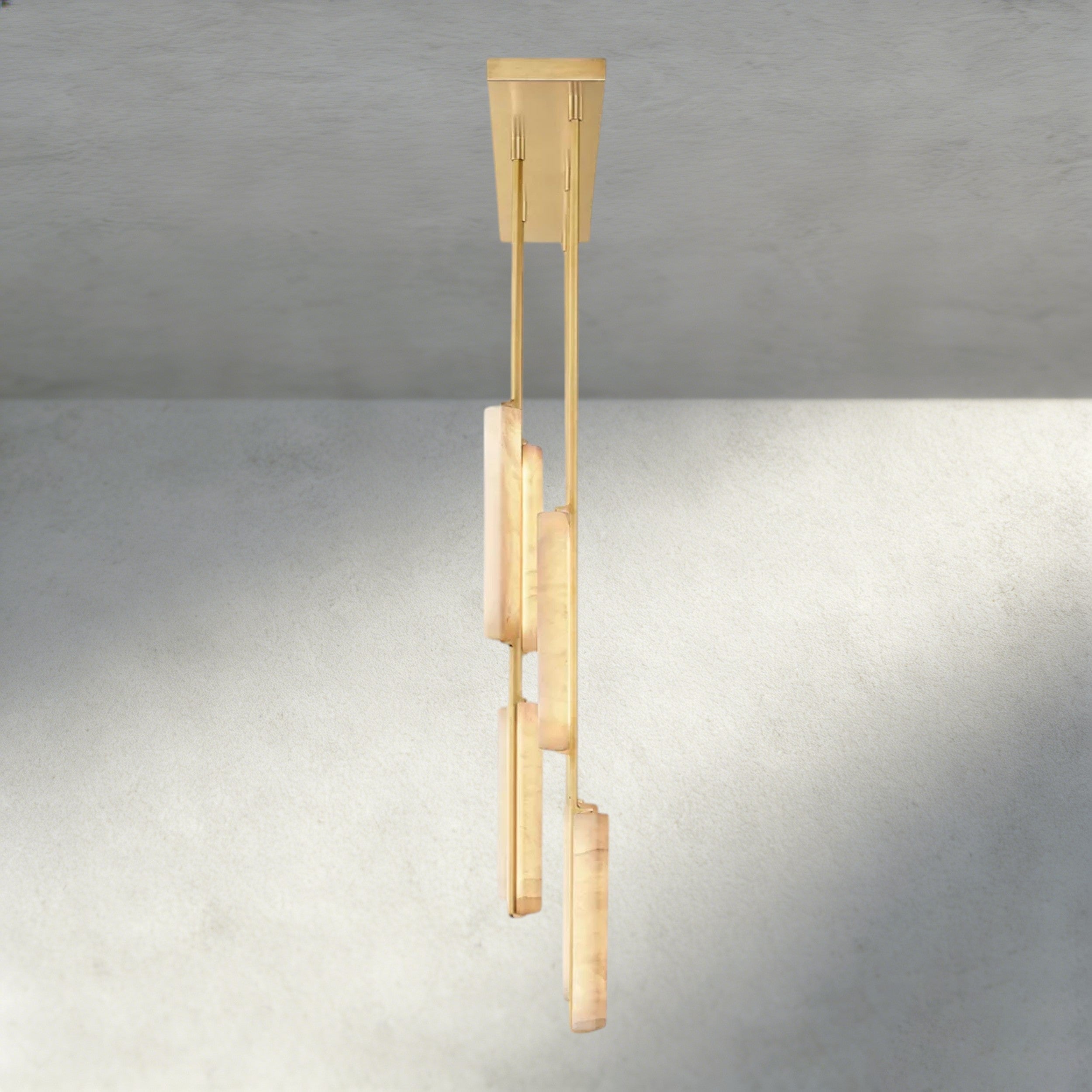 Audubon Alabaster Linear Chandelier 54"-Briglighting