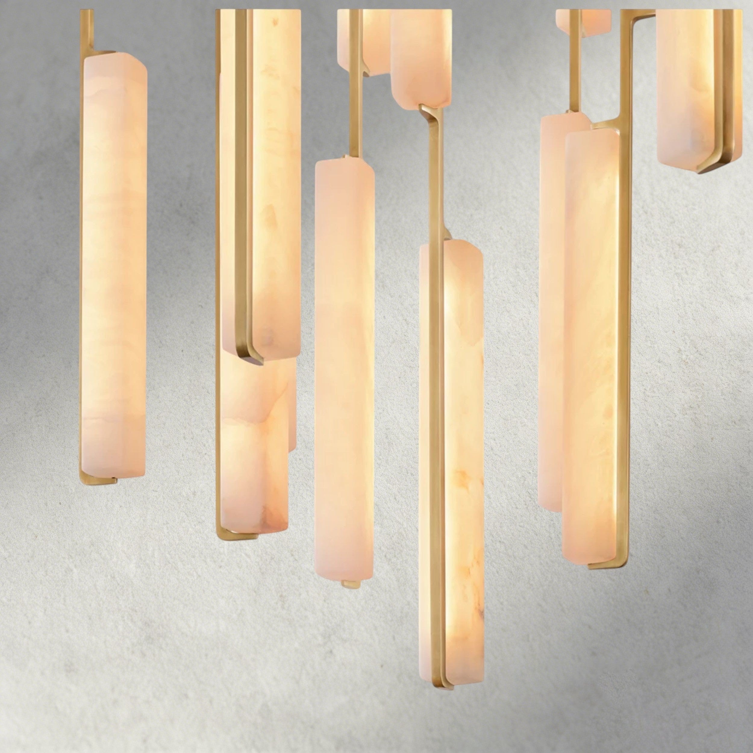 Audubon Alabaster Round Chandelier 24", 40", 56"-Briglighting