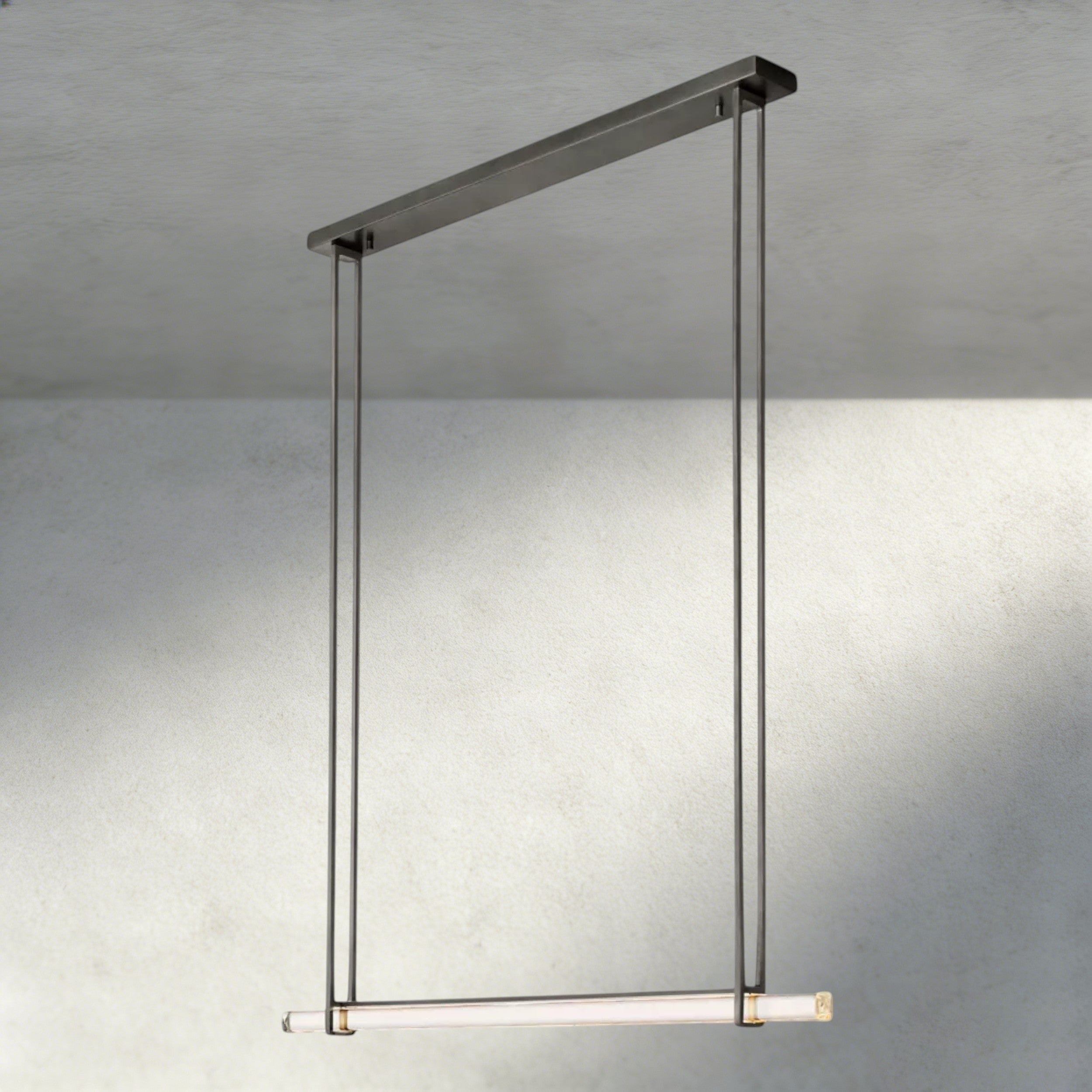 Audubon Crystal Linear Single Bar Chandelier-Briglighting
