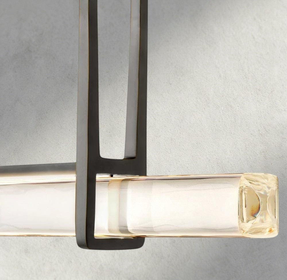 Audubon Crystal Linear Single Bar Chandelier-Briglighting