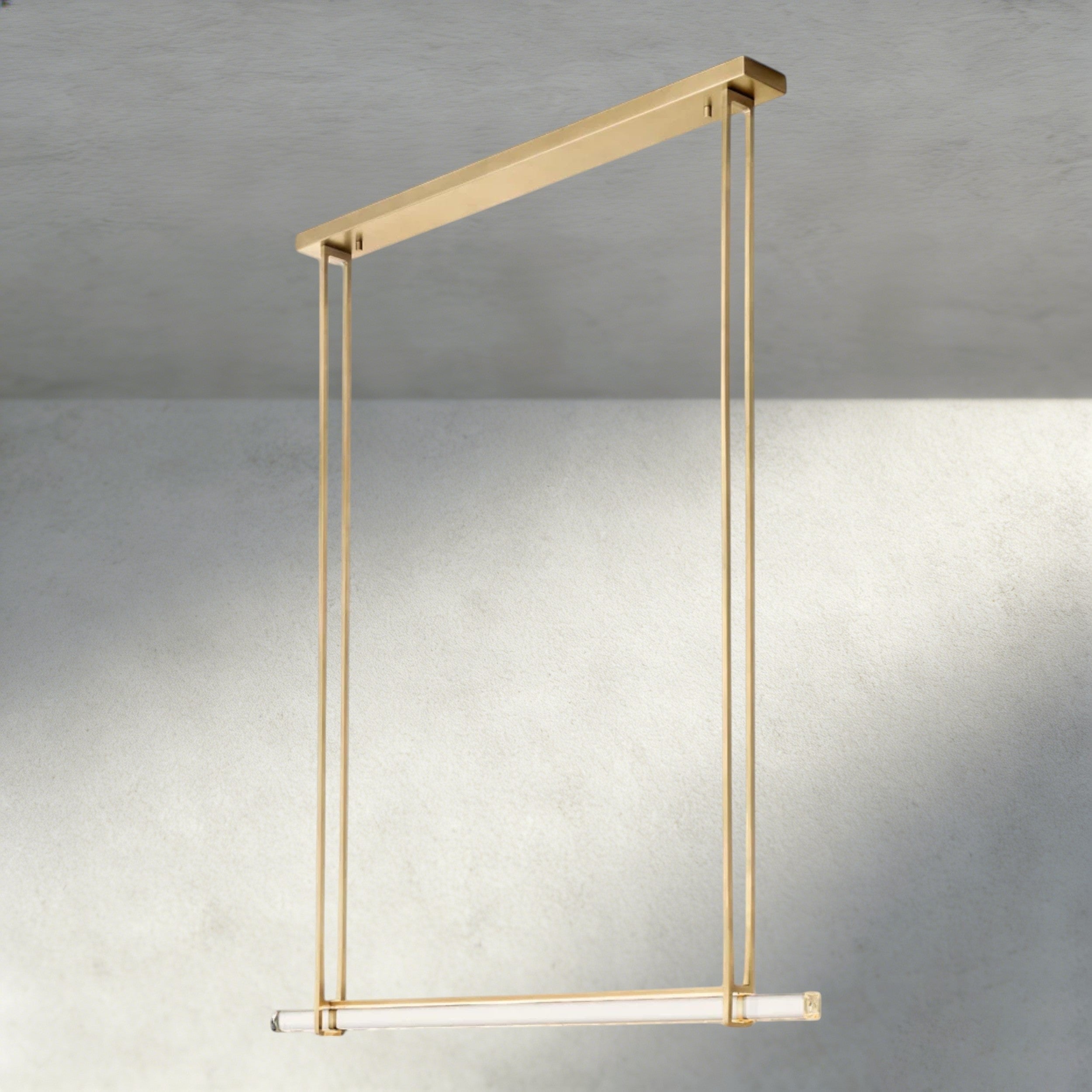 Audubon Crystal Linear Single Bar Chandelier-Briglighting