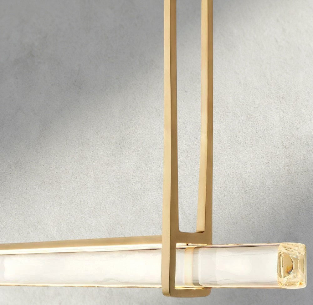Audubon Crystal Linear Single Bar Chandelier-Briglighting