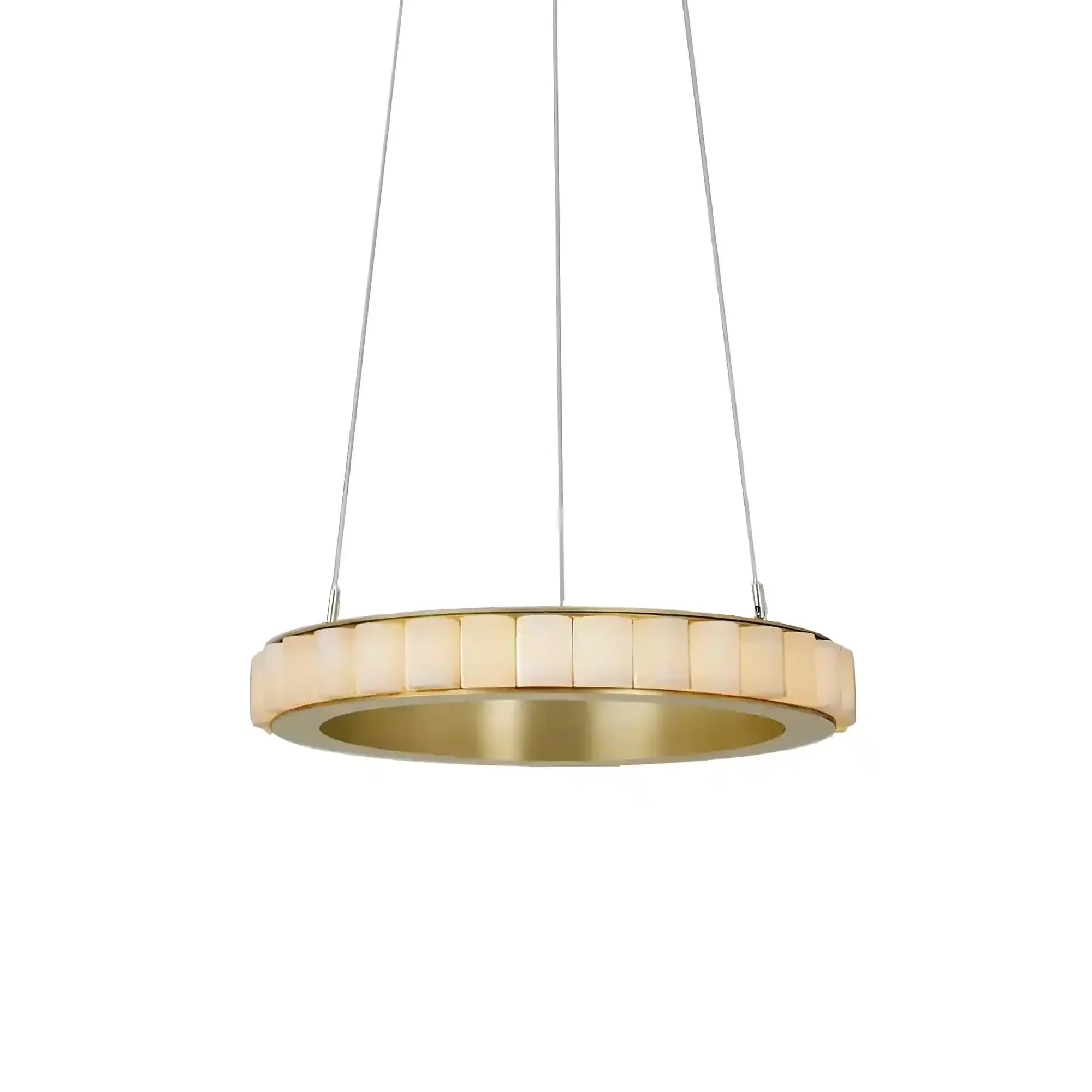 Avalon Alabaster Round Chandelier - 31.5″Dia x 59″HBlackWarm White-Briglighting