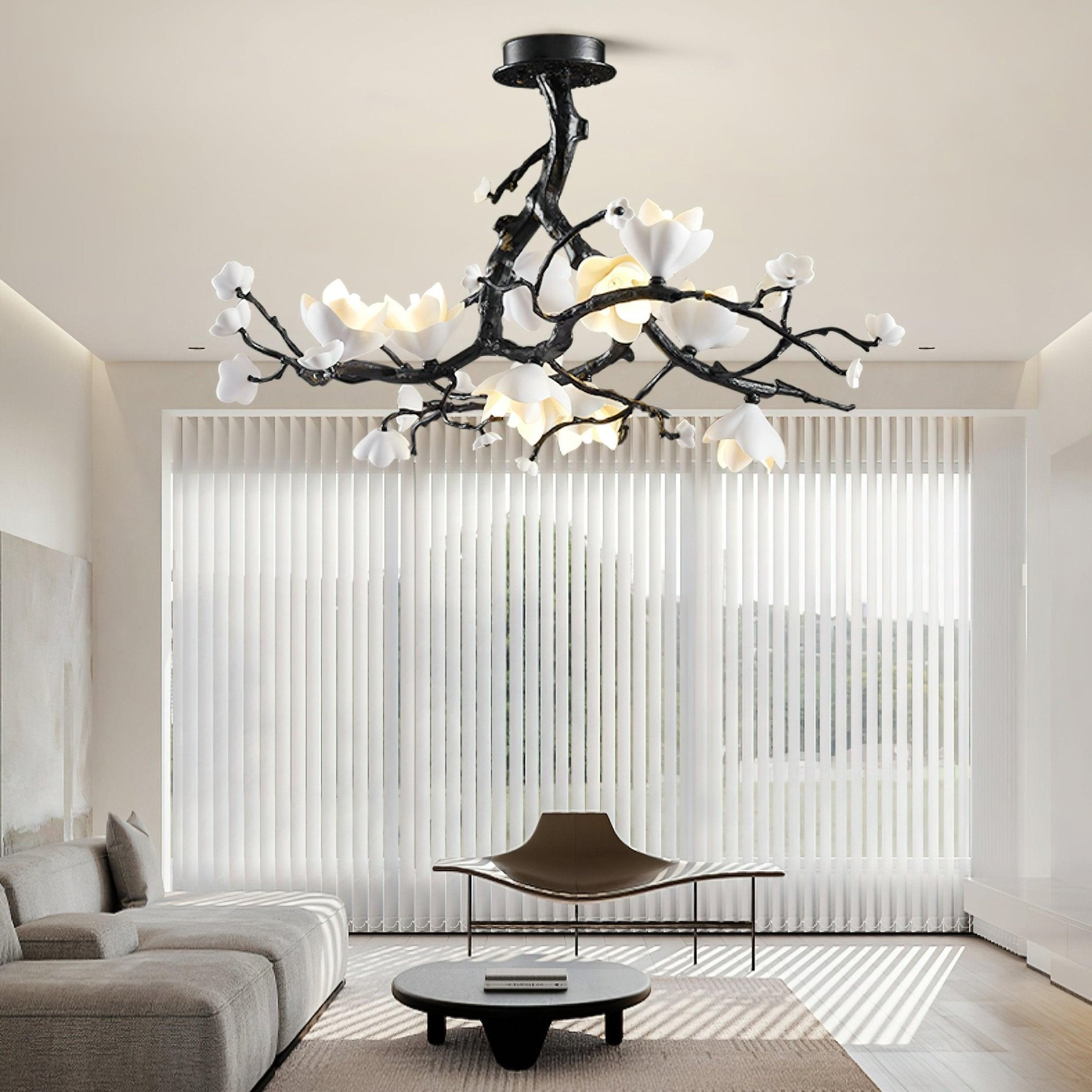 Black Branch Copper Tree Chandelier-Briglighting