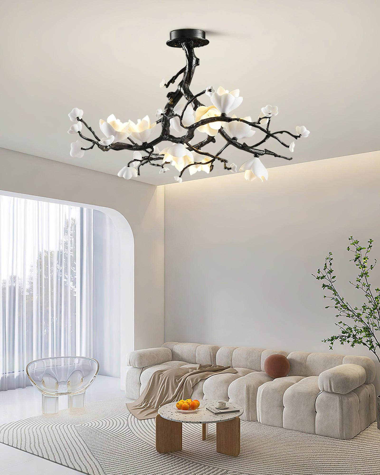 Black Branch Copper Tree Chandelier-Briglighting