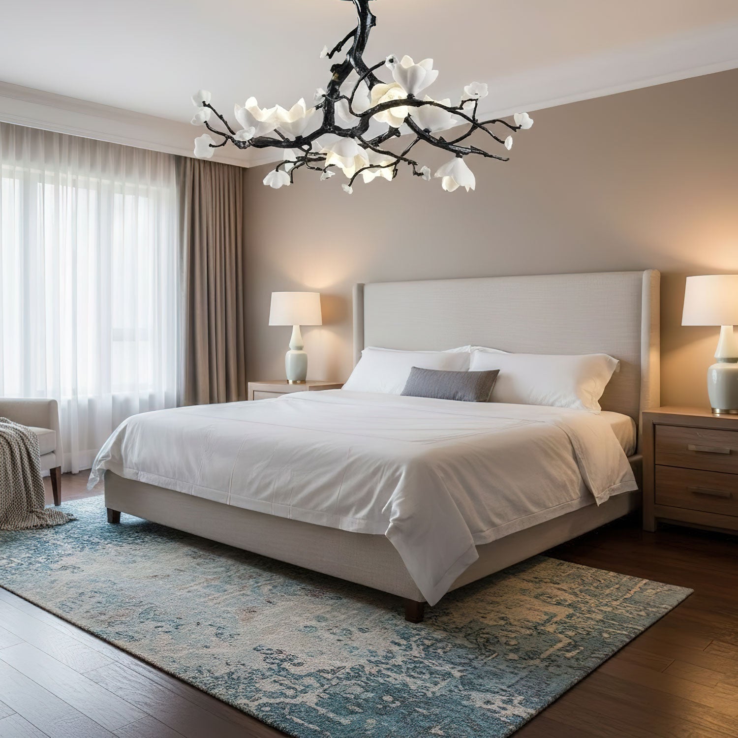 Black Branch Copper Tree Chandelier-Briglighting