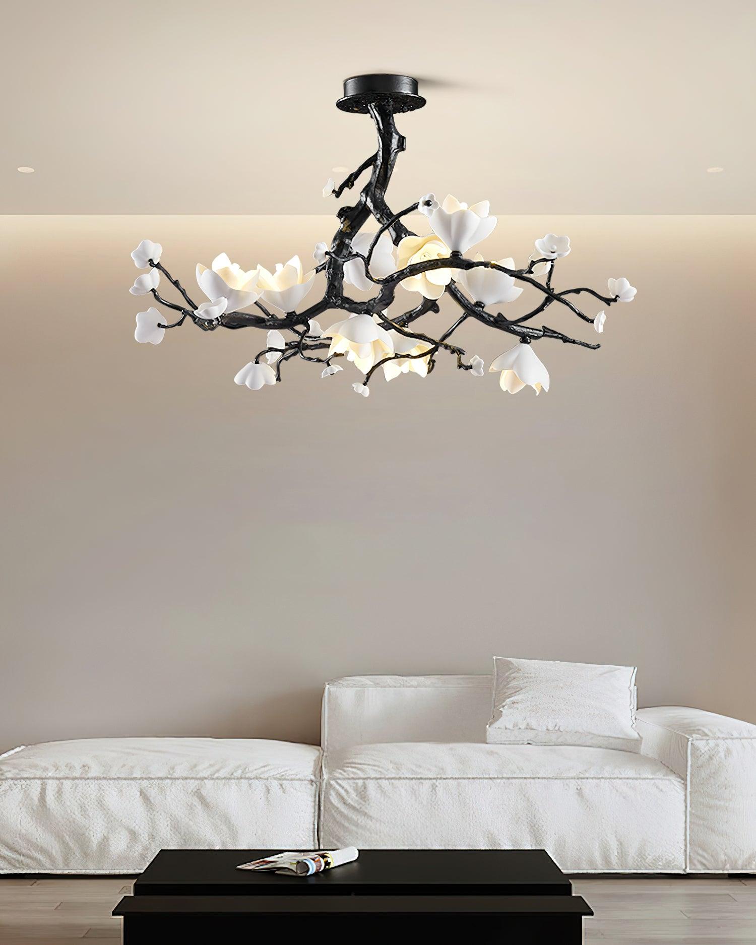 Black Branch Copper Tree Chandelier-Briglighting