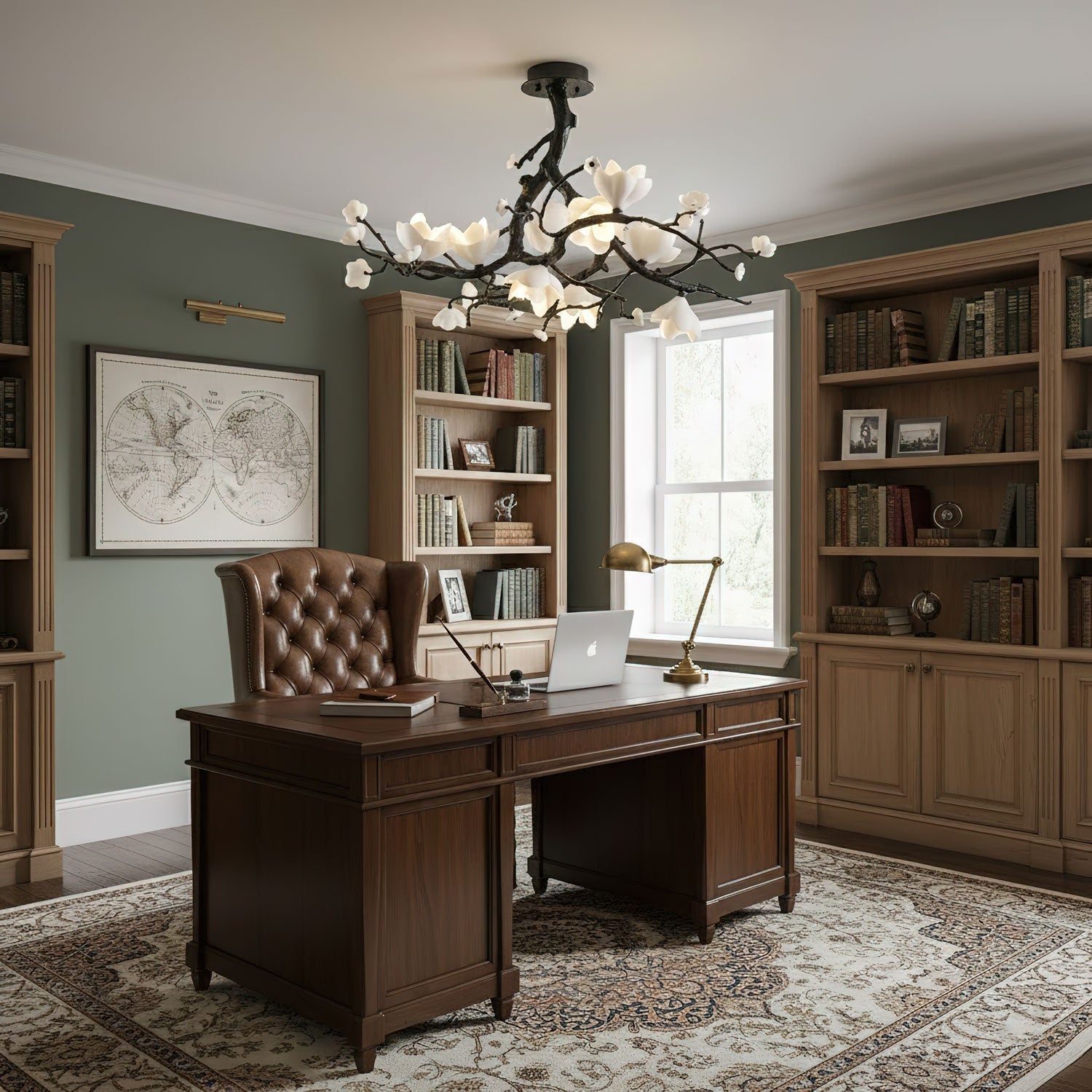 Black Branch Copper Tree Chandelier-Briglighting