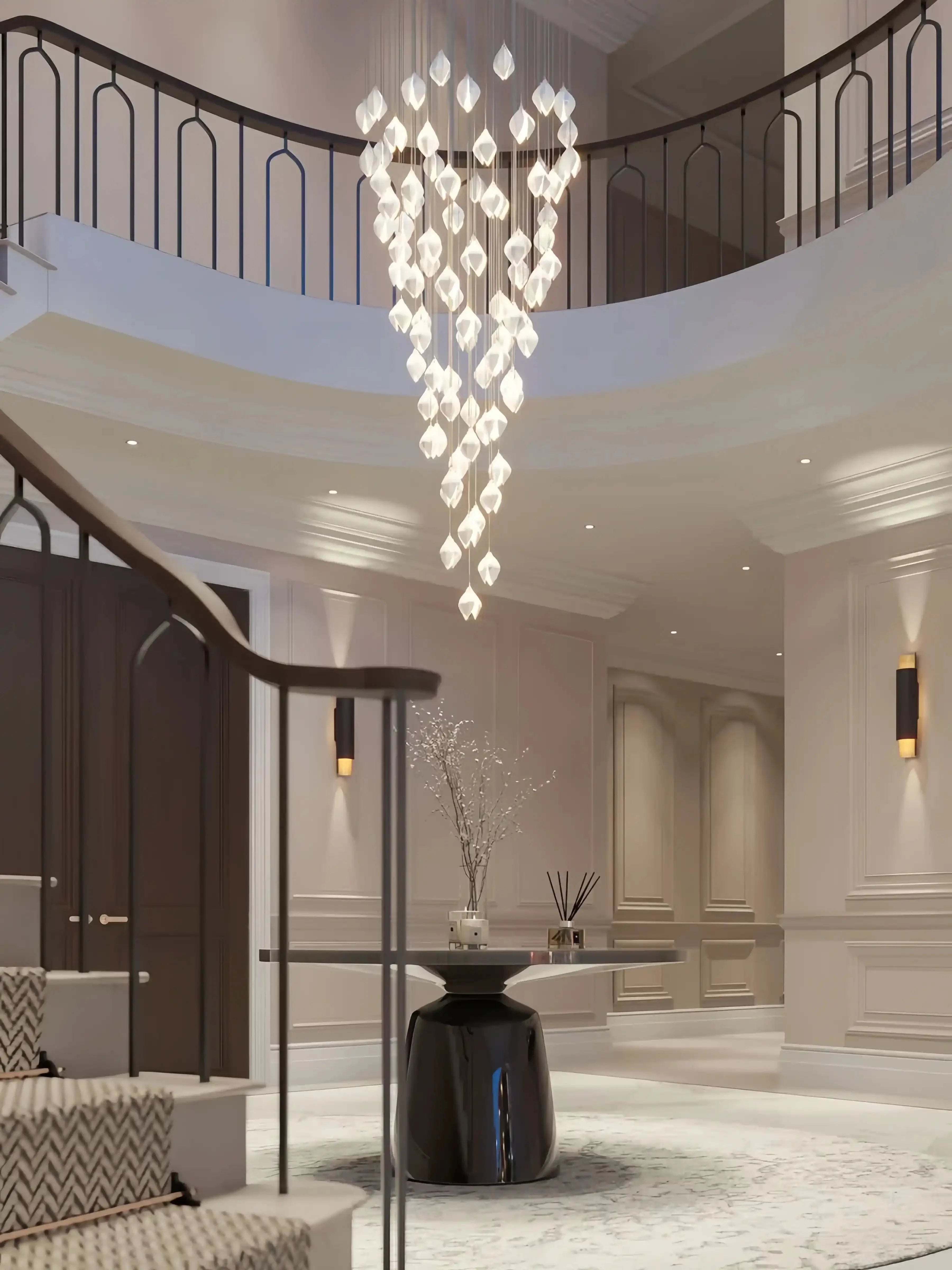 Bloom Chandelier - 26 Lights | Ellipse styleEmitting White LightingBriglighting