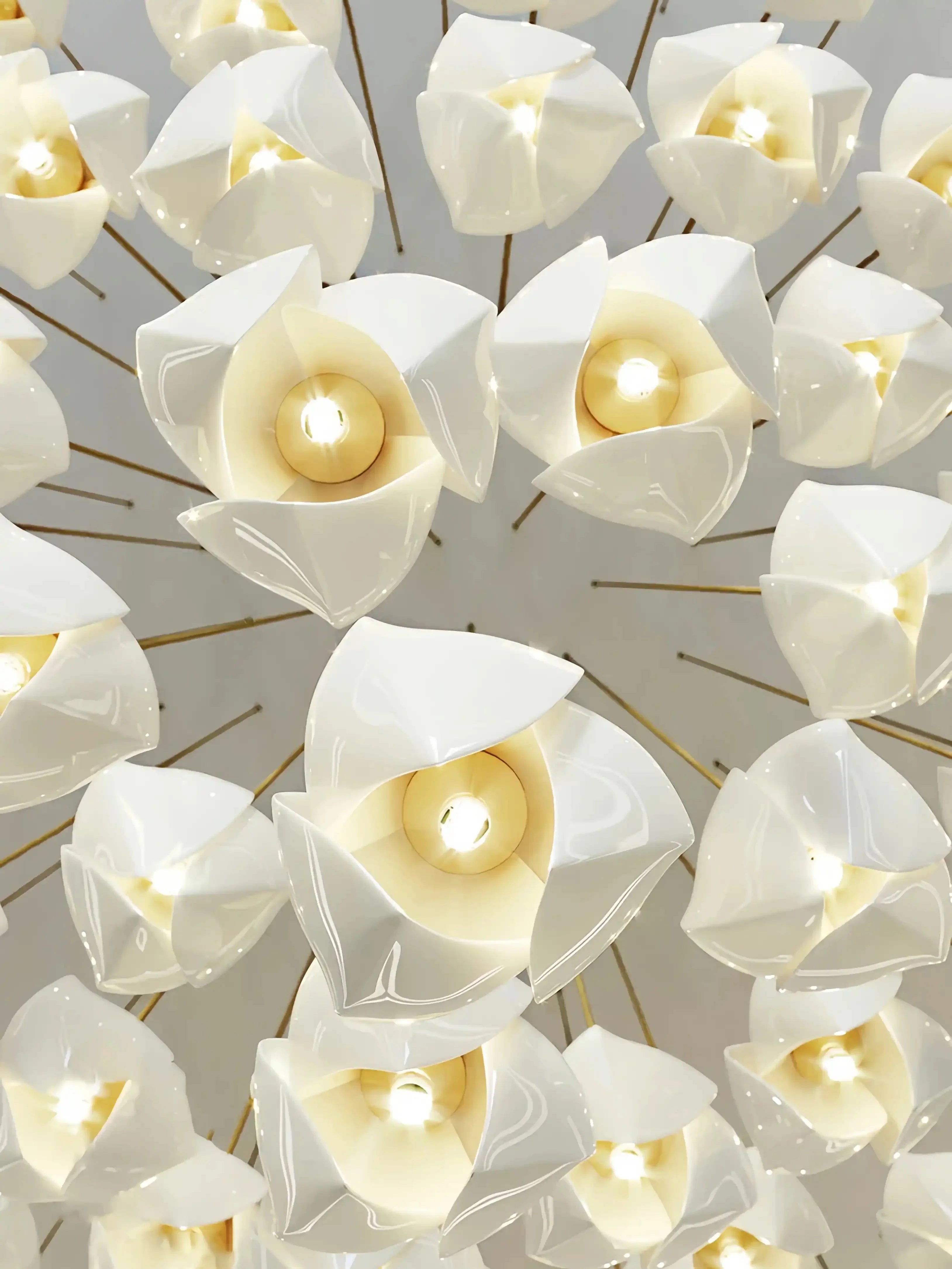 Bloom Chandelier - 26 Lights | Ellipse styleEmitting White LightingBriglighting
