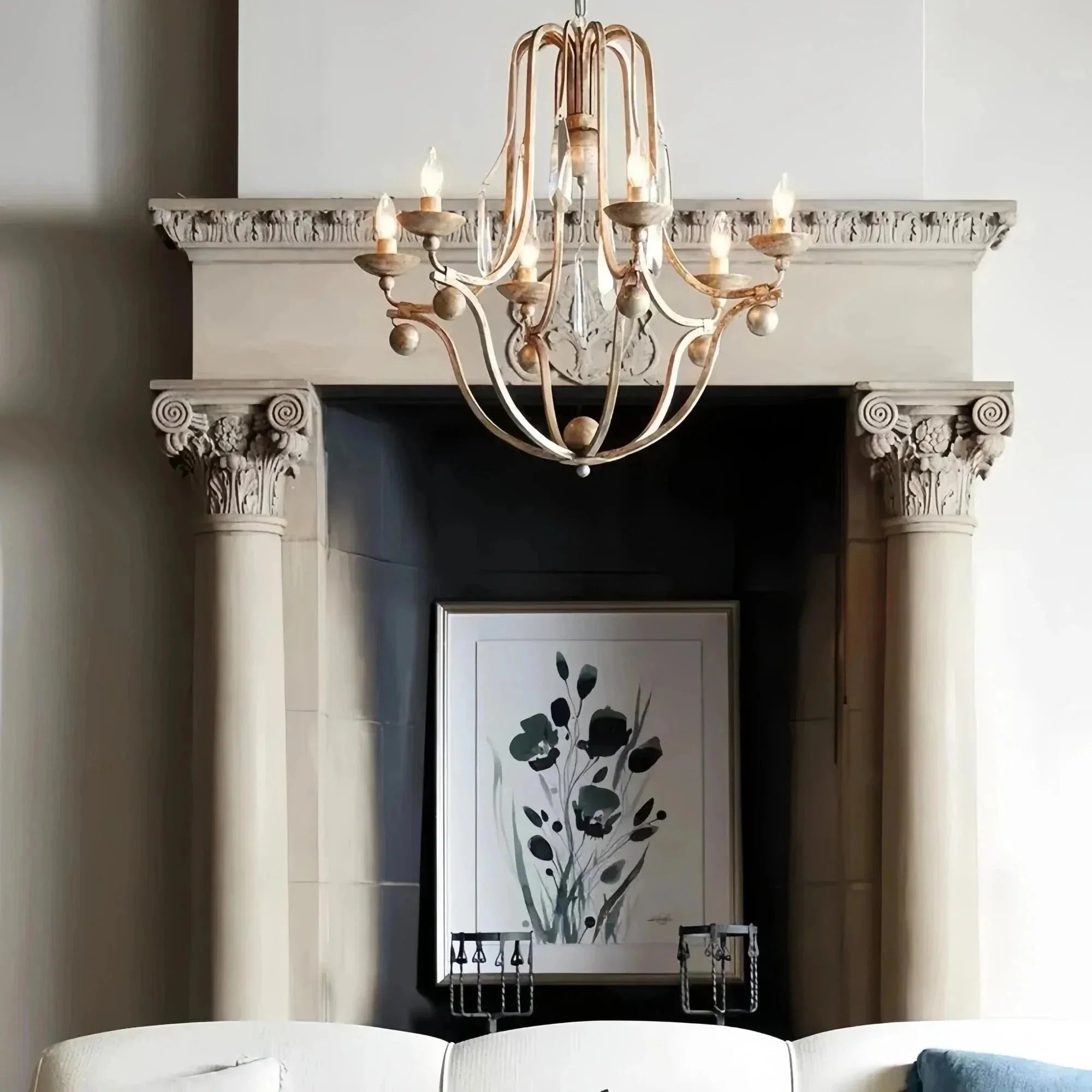 Bonitai Chandelier- Silver in clear - modern dining room lighting