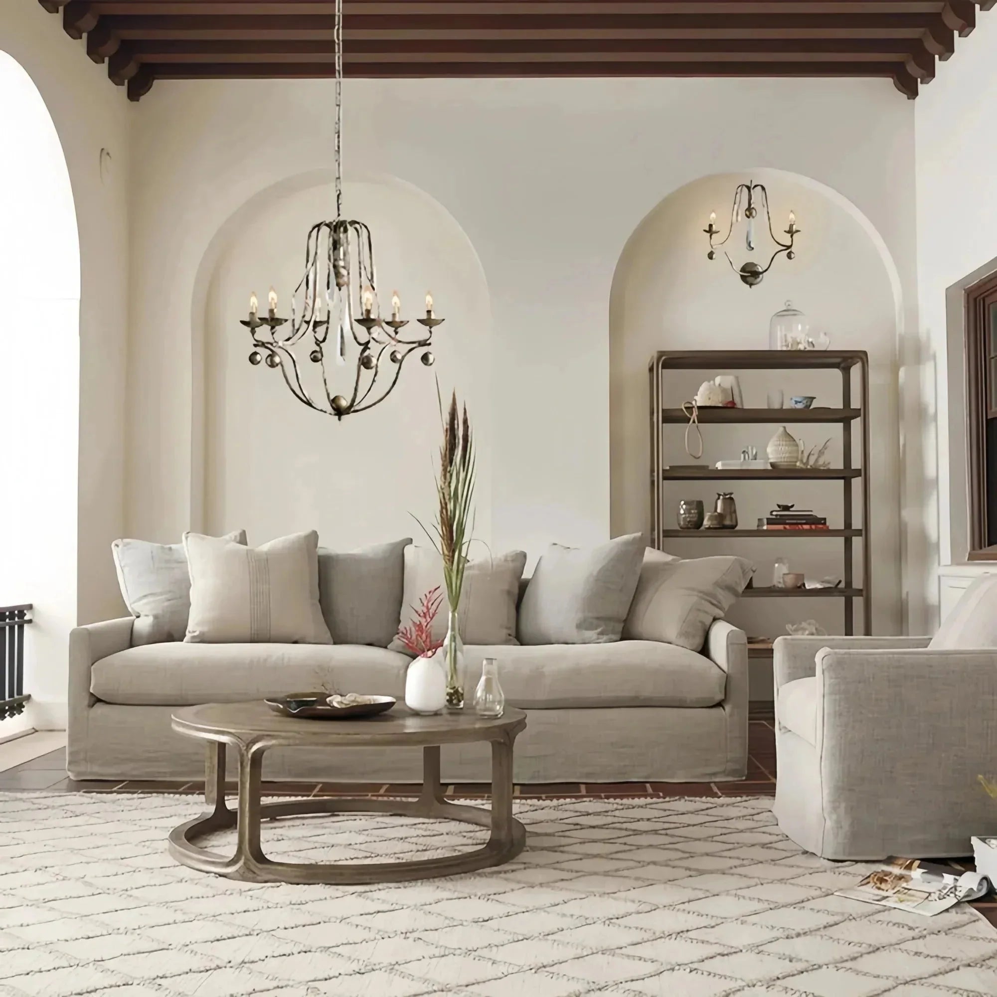 Bonitai Chandelier- Silver in clear by Briglighting