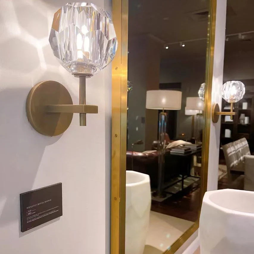 Boule De Clear Crystal Grand Wall Sconce-Briglighting