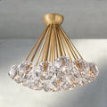 Boule De Clear/ Smoke Cristal Flushmount 24"-Briglighting
