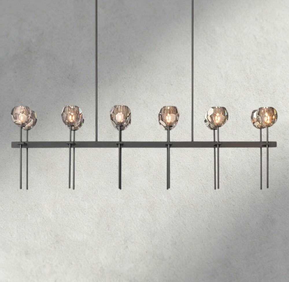 Boule De Cristal Double Linear Chandelier 60"-Briglighting