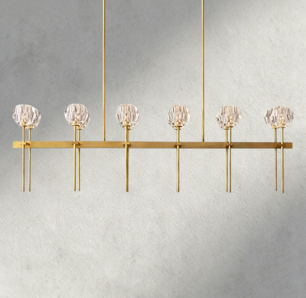 Boule De Cristal Double Linear Chandelier 60"-Briglighting