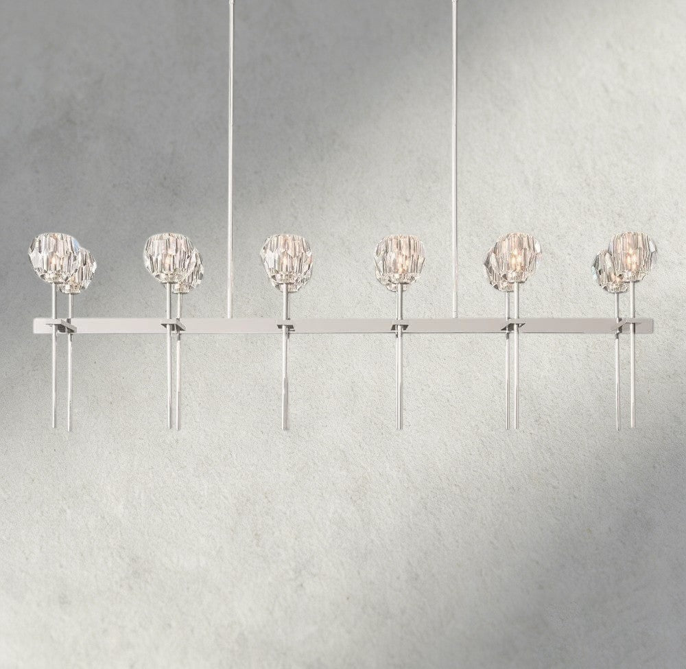 Boule De Cristal Double Linear Chandelier 60"-Briglighting