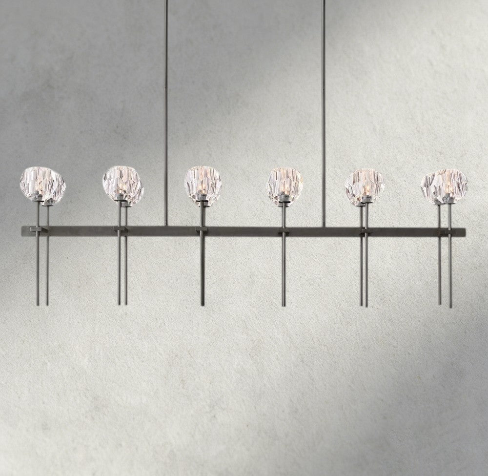 Boule De Cristal Double Linear Chandelier 60"-Briglighting