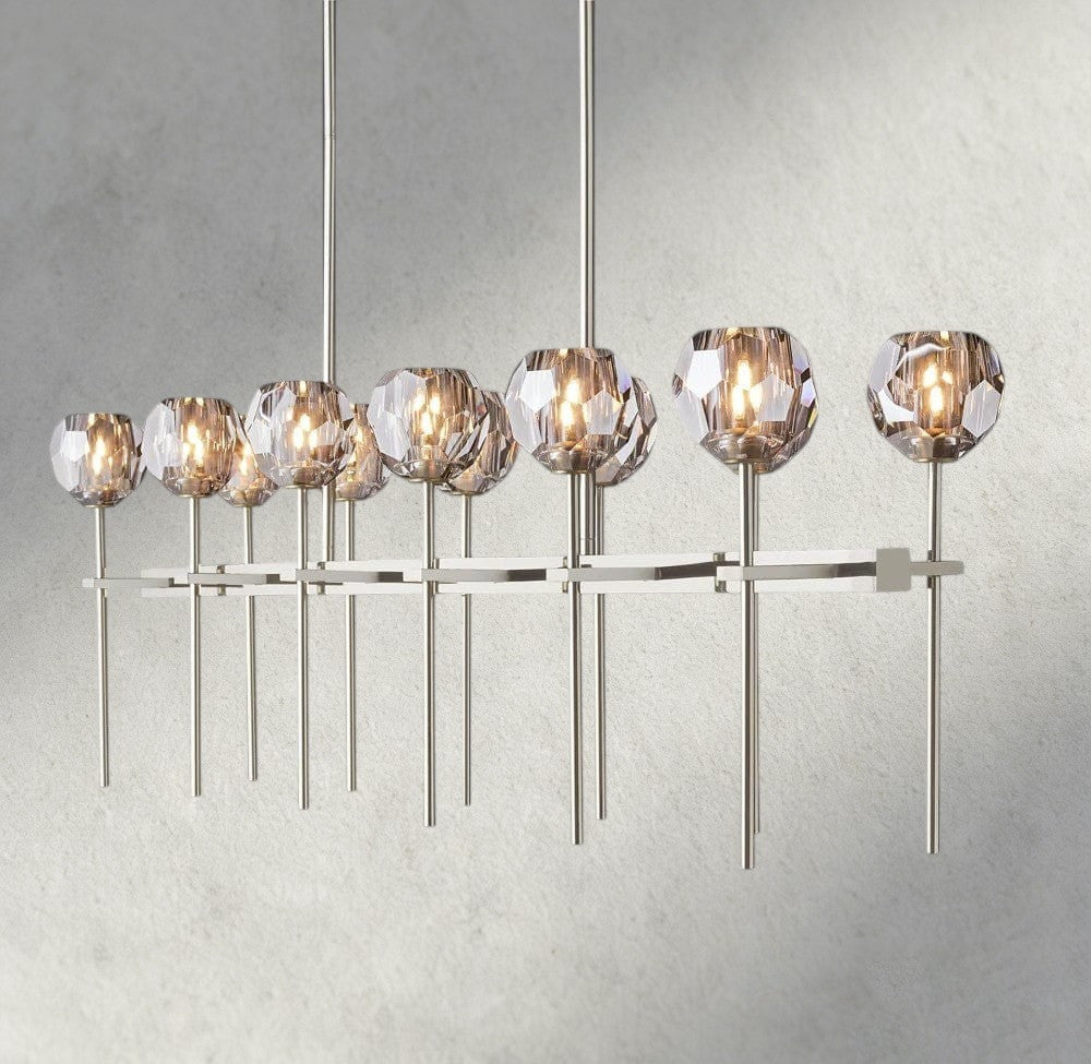 Boule De Cristal Double Linear Chandelier 60"-Briglighting