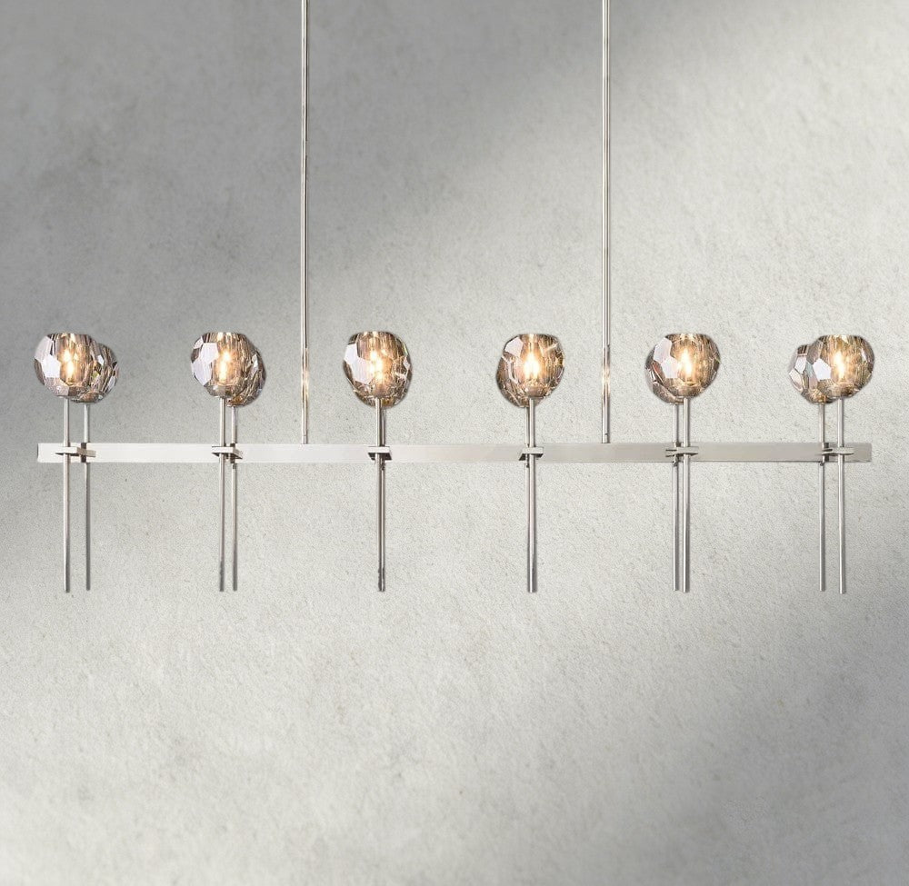 Boule De Cristal Double Linear Chandelier 60"-Briglighting