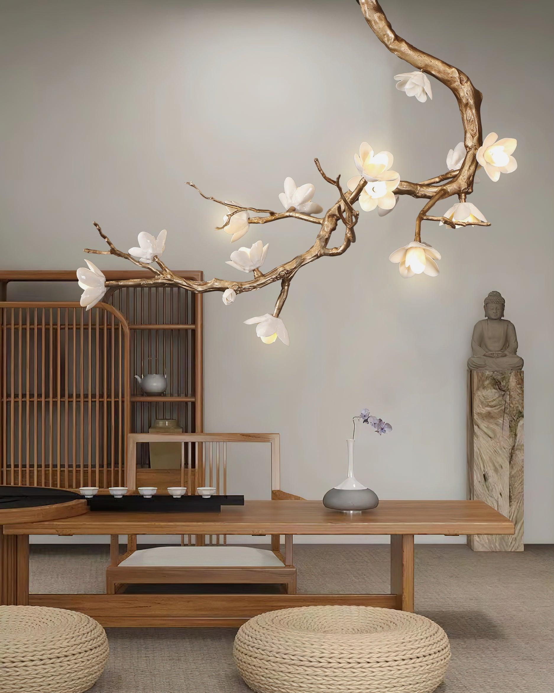 Brass Flower Branch Chandelier-Briglighting