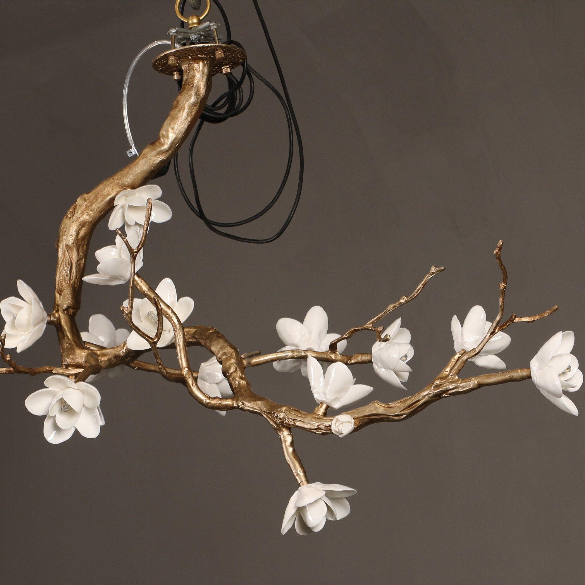 Brass Flower Branch Chandelier-Briglighting