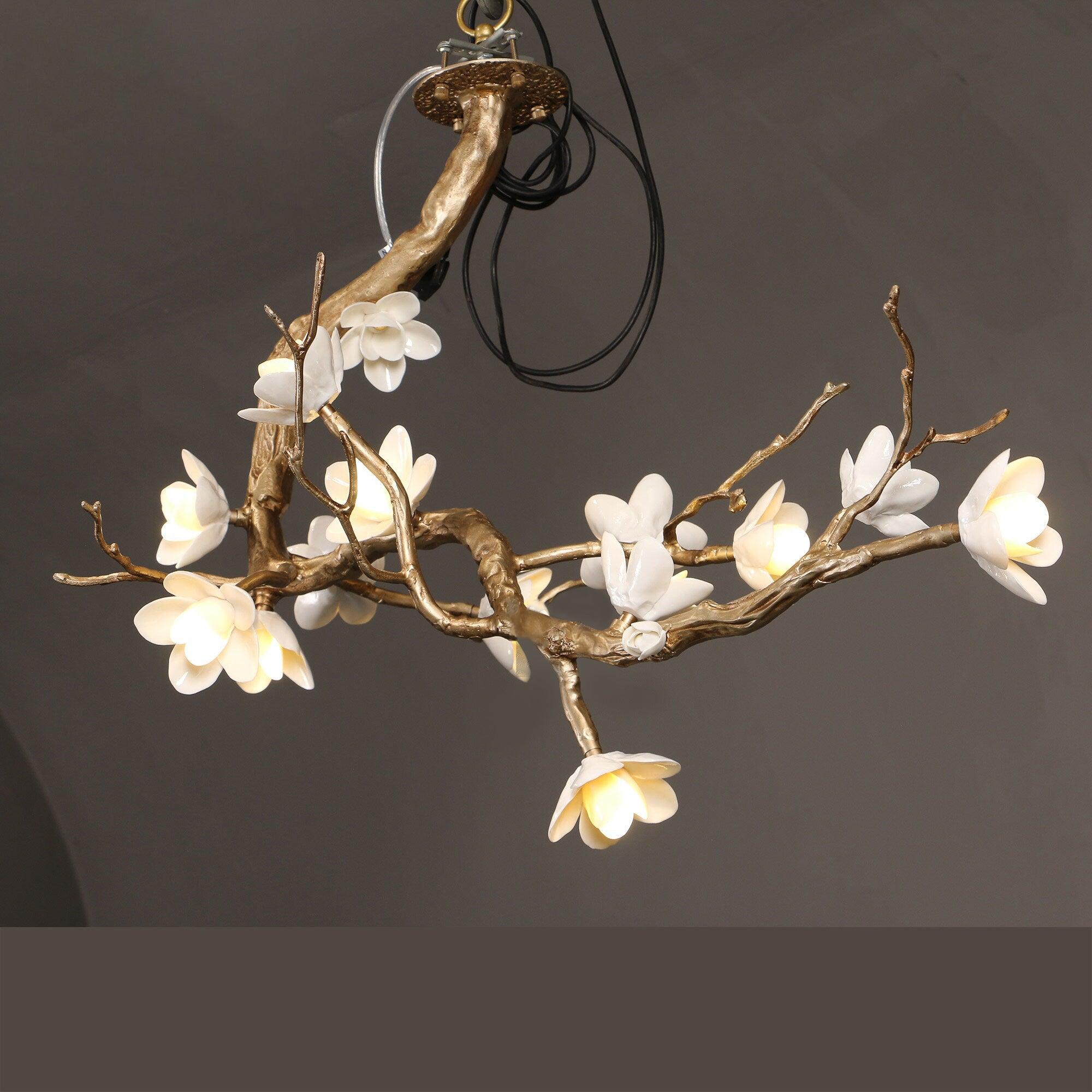 Brass Flower Branch Chandelier-Briglighting