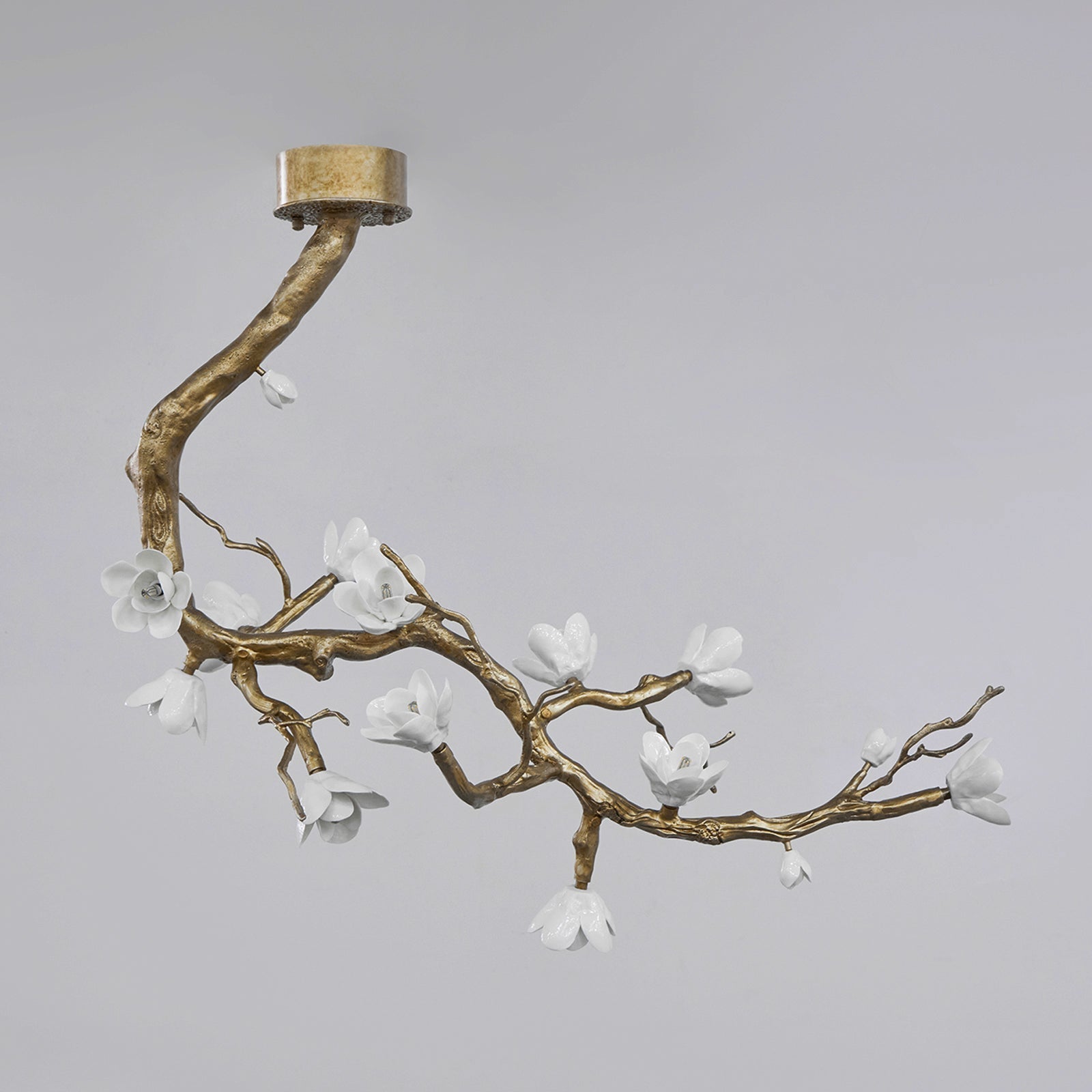 Brass Flower Branch Chandelier-Briglighting
