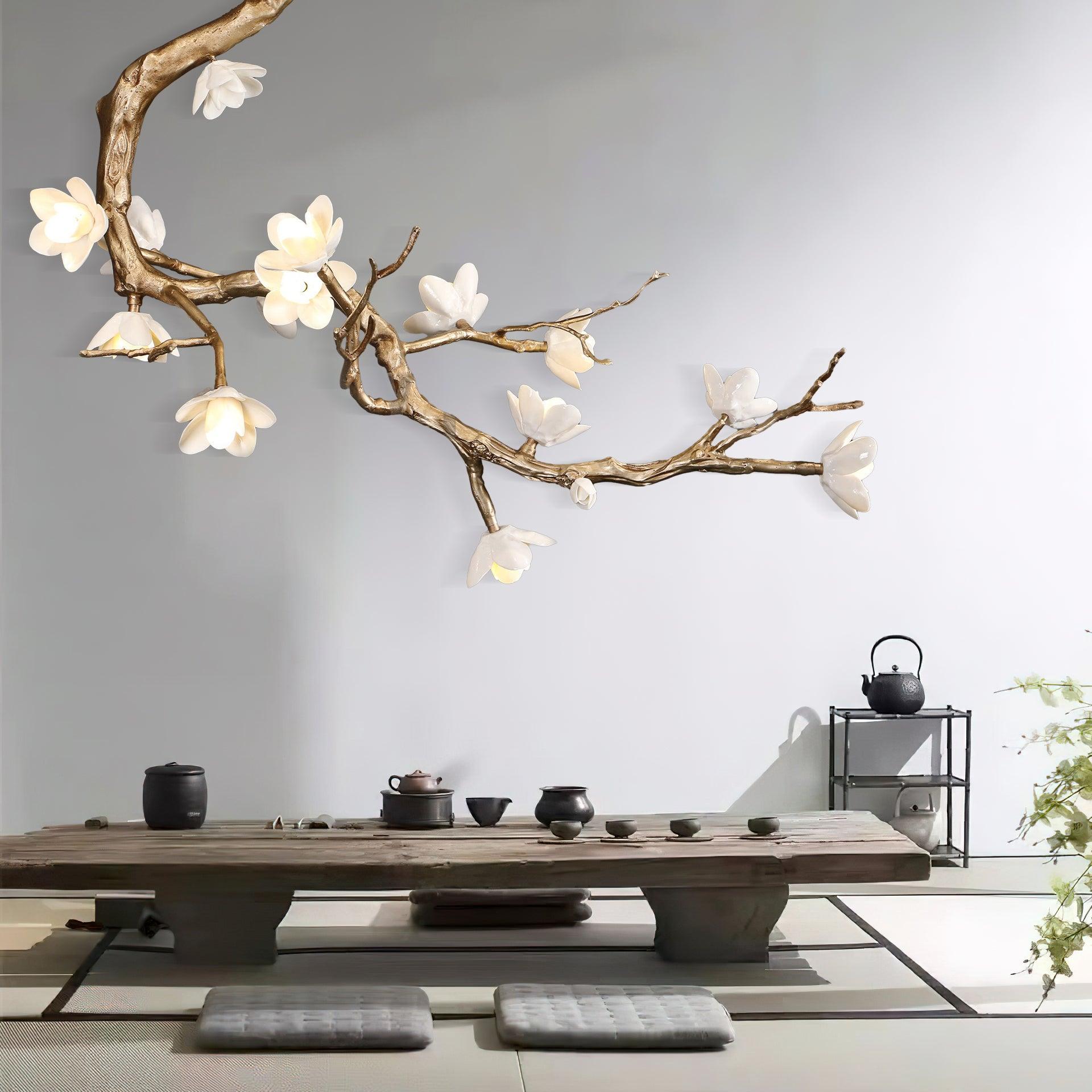 Brass Flower Branch Chandelier-Briglighting