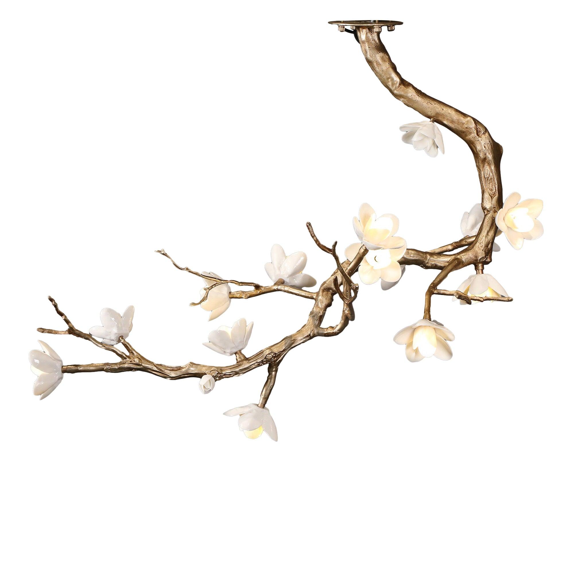Brass Flower Branch Chandelier-Briglighting