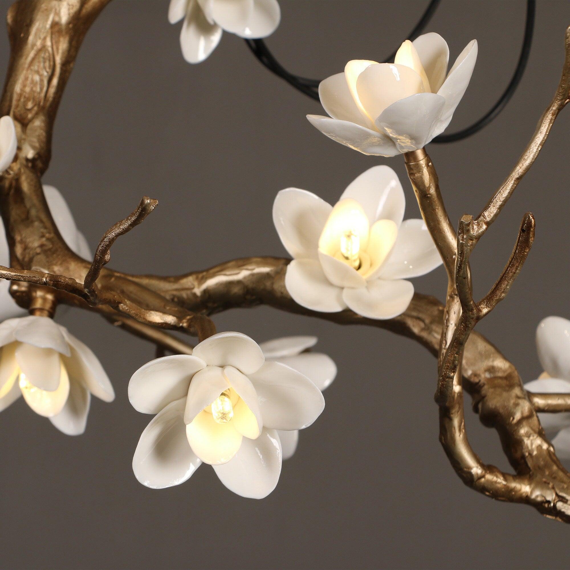 Brass Flower Branch Chandelier-Briglighting