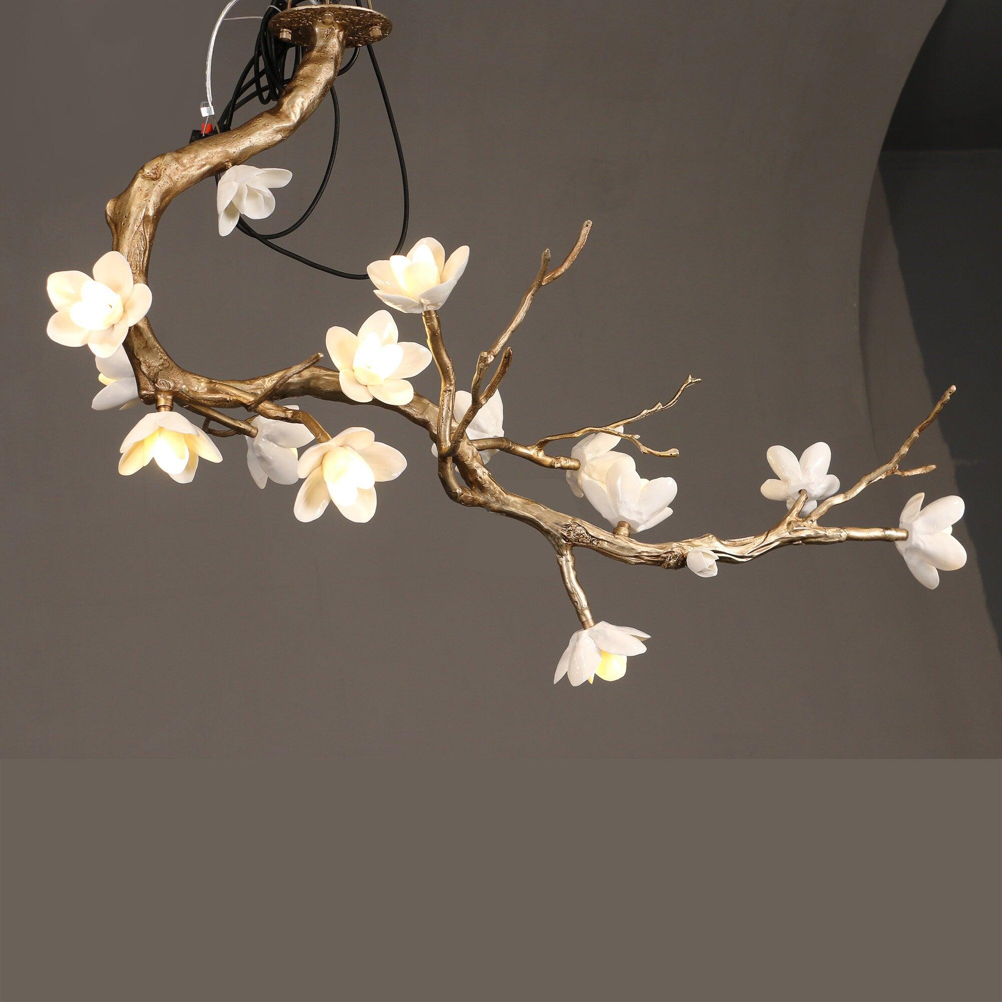 Brass Flower Branch Chandelier-Briglighting