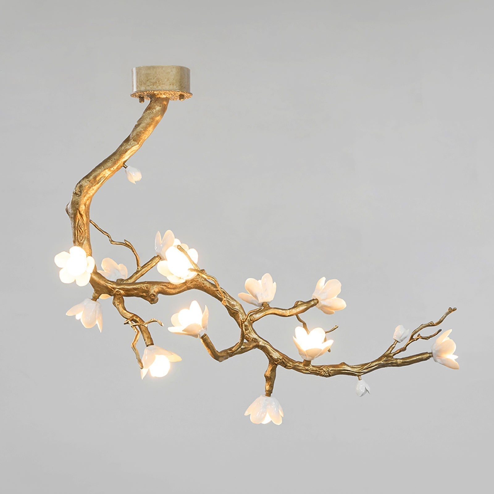 Brass Flower Branch Chandelier-Briglighting