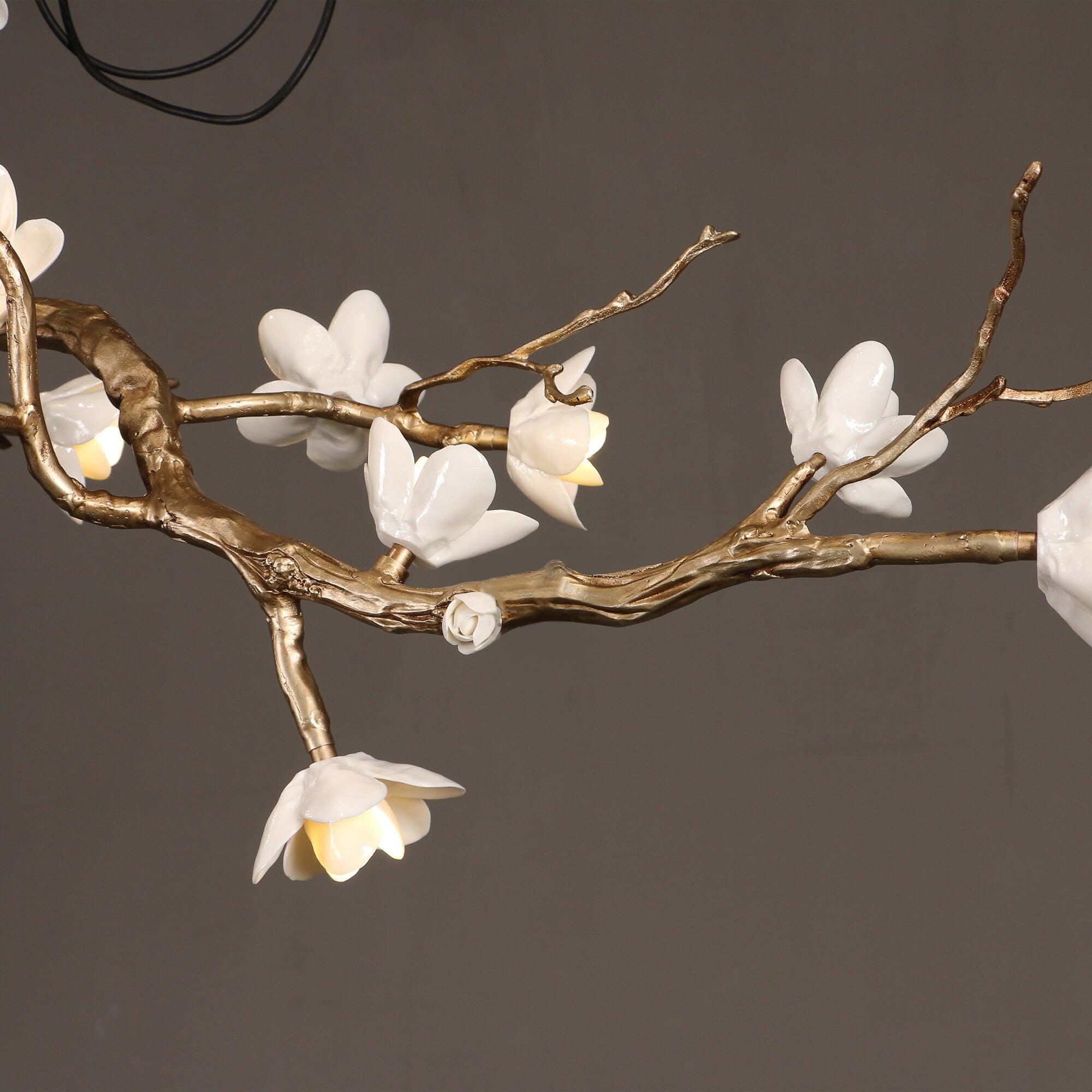 Brass Flower Branch Chandelier-Briglighting
