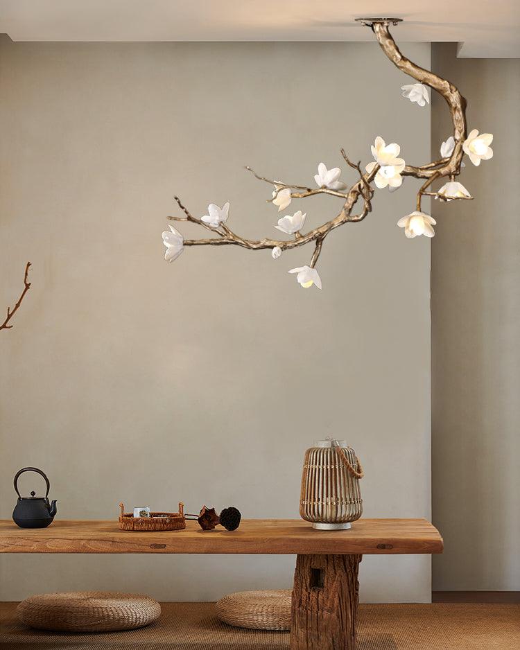 Brass Flower Branch Chandelier-Briglighting