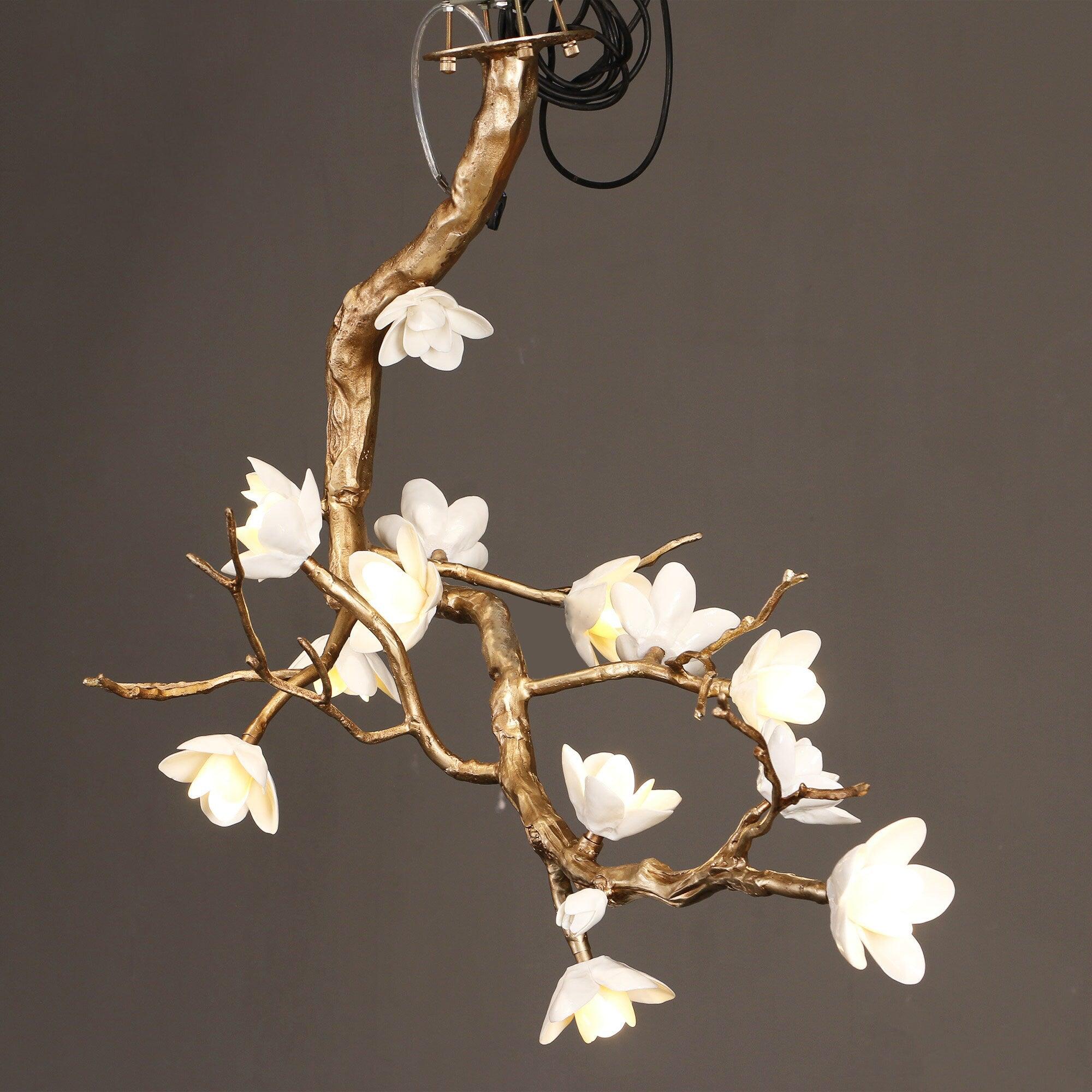 Brass Flower Branch Chandelier-Briglighting