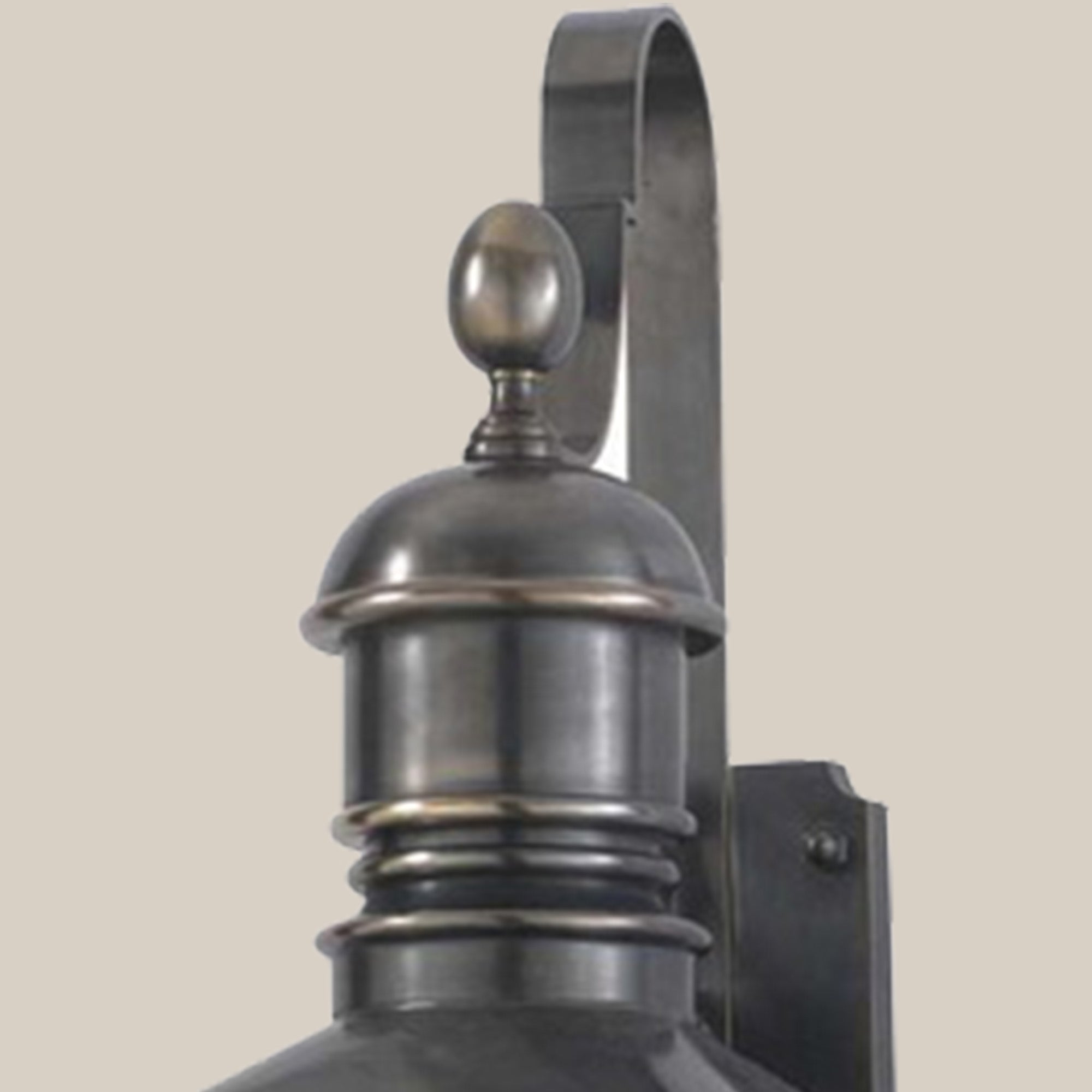 3-Light Bronze-Finish Wall Lantern with Clear Glass