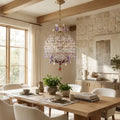 Floral Crystal Globe Chandelier