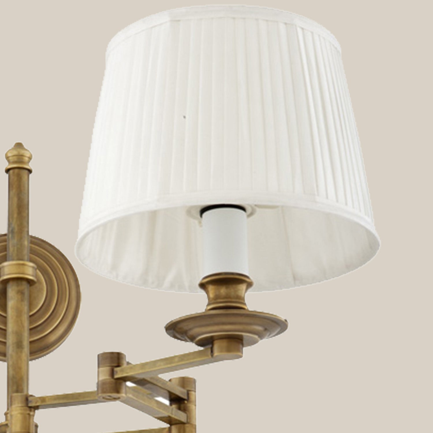 Alden Antique Brass-Finish Swing-Arm Wall Sconce