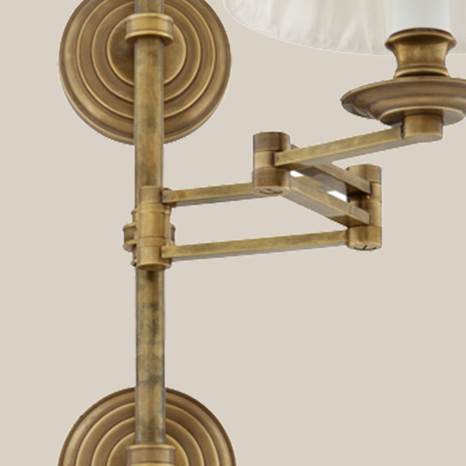 Alden Antique Brass-Finish Swing-Arm Wall Sconce