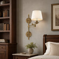 Alden Antique Brass-Finish Swing-Arm Wall Sconce