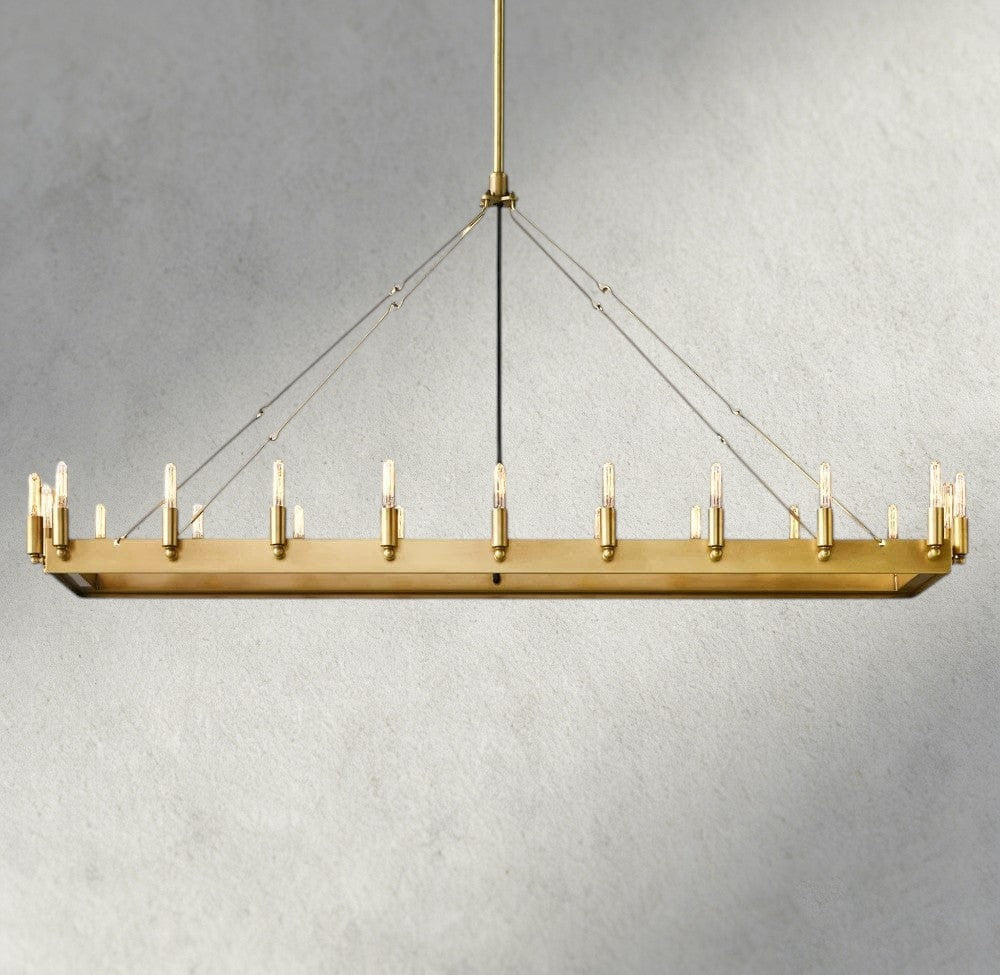 Camino Rectangular Outdoor Chandelier 41", 54"-chandelier-Briglighting
