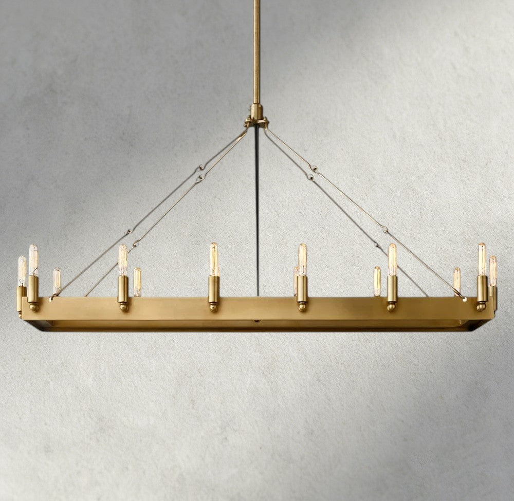 Camino Rectangular Outdoor Chandelier 41", 54"-chandelier-Briglighting