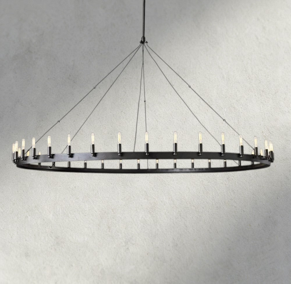 Camino Round Outdoor Chandelier 26", 38", 50", 63", 73"-chandelier-Briglighting