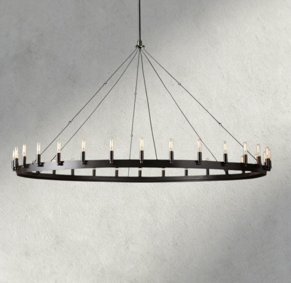 Camino Round Outdoor Chandelier 26", 38", 50", 63", 73"-chandelier-Briglighting